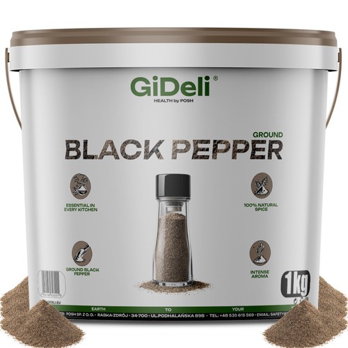 Schwarzer pfeffer gemahlen - pfeffer, 1kg