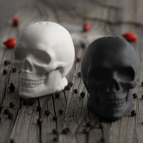 Skull salz pfefferstreuer set - pfefferstreuer,
