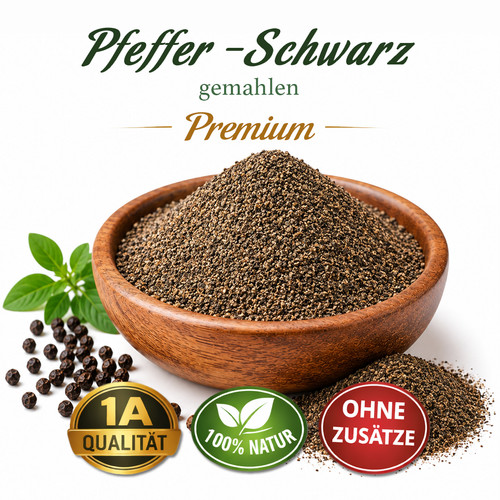 Pfeffer schwarz gemahlen - , 430g