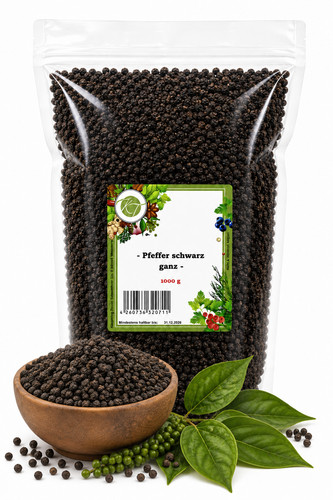 Pfeffer schwarz ganz - ,