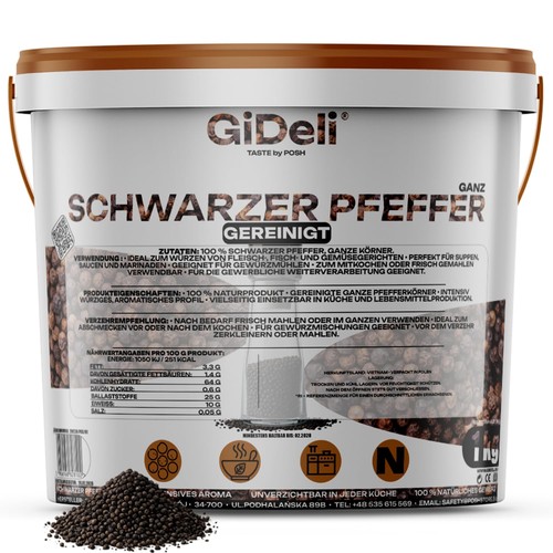 Schwarzer pfeffer 1kg ganz - schwarzer,