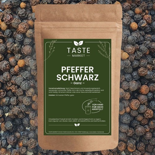 Pfeffer ganz schwarz ganze - ganz, |