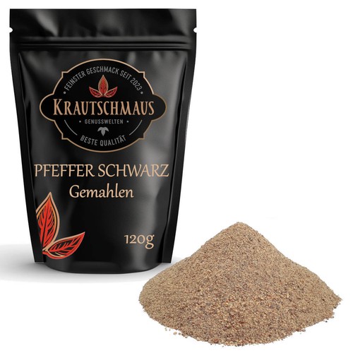 120g pfeffer schwarz gemahlen - pfeffer,