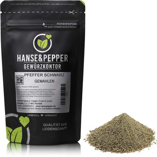 250g pfeffer schwarz - pfeffer, fein
